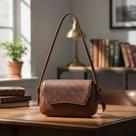 Bolsa Flap Tressê material vegano Ombro E Transversal