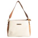 Bolsa Florença Bicolor Dm Off White Com Caramelo
