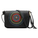 Bolsa Forrada Pequena Colorida Hippie Bordada Artesanal Mandala Alça Tiracolo Transversal Ombro