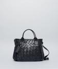 Bolsa g Frente Couro Tresse - Preto