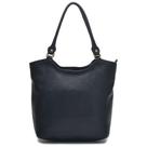Bolsa Grande Feminina Couro Legítimo Alça de Ombro Sacola Fechamento Zíper Cor Preto