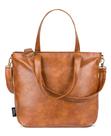 Bolsa Grande para Laptop 17 Polegadas - Couro PU Marrom - Moderna e Simples Bolsa Grande para Laptop 17 Polegadas - Couro PU Marrom - Moderna e Simples