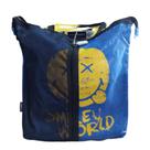 Bolsa Grande Passeio Escola Smiley Azul Escuro