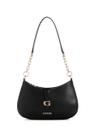 Bolsa Guess Carrie Top Zip Shoulder Bag Preto - VG989618
