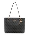 Bolsa GUESS Noelle Small Noel Tote com logotipo de carvão Bolsa GUESS Noelle Small Noel Tote com logotipo de carvão