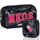 Bolsa Hillban Medicine Chenille Letter Preppy Travel, 2 unidades