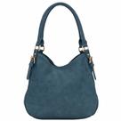 Bolsa Hobo FashionPuzzle de material sintético leve azul-cinza Bolsa Hobo FashionPuzzle de material sintético leve azul-cinza