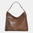 Bolsa Hobo Via Marte Grande Marrom