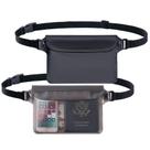 Bolsa impermeável CADONO, pacote com 2 unidades com alça de cintura ajustável cinza+preta