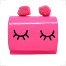 Bolsa Infantil Clutch Pompom Rosa Menina Delicada Alça Corrente Blogueirinha Bolsinha Transversal Mini Bag Diva Criança