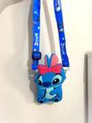 Bolsa Infantil Lilo Stitch Menina Fofa Leve Passeio Escola Cor:Azul