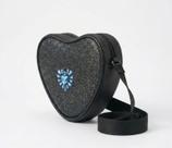 Bolsa Infantil Pampili Coração Preta