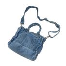 Bolsa jeans, bolsa de ombro para mulheres, moda azul