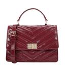 Bolsa Jorge Bischoff Feminina De Ombro Vinho Couro Verniz