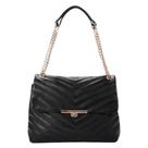 Bolsa Jorge Bischoff Feminina Grande Metalassê Preta Couro