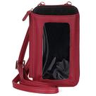 Bolsa Julia Buxton Pebble RFID Crossbody Vermelha