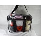 Bolsa JUMBO Transparente e PRETA 39x34 praia piscina viagem toda reforçada
