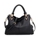 Bolsa Kattee Soft feminina de couro genuíno preta Bolsa Kattee Soft feminina de couro genuíno preta