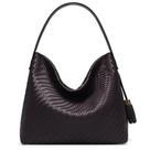 Bolsa Kiss Sea Woven Leather Retro Coffee para mulheres