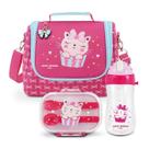 Bolsa Lancheira Necessaire Térmica Infantil Criança Kit Pote Marmita Lanche Garrafa Squeeze Bico Canudo Silicione Trava