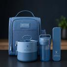 Bolsa Lancheira Necessaire Térmica Marmita Porta Talher Garrafa Kit Prático Para Escritório Academia