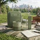 Bolsa Lancheira Necessaire Térmica Marmita Porta Talher Garrafa Kit Prático Para Escritório Academia