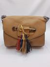 Bolsa Lateral Com Alça E Detalhe Em Corrente(Creme,Lisa)