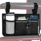 Bolsa lateral para cadeira de rodas HSGEZUOQI Bolsa de armazenamento para apoio de braço preta