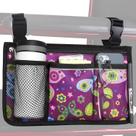 Bolsa lateral para cadeira de rodas HSGEZUOQI Upgrade Flower Purple Butterfly
