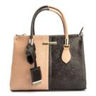 Bolsa Lorena Bicolor Nude Helena Marfim Estilo Sacola Alça Luxo
