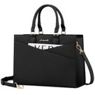 Bolsa LOVEVOOK Satchel Sacola de couro preto