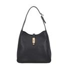 Bolsa Luiza Barcelos Feminina Preta Couro - Média