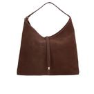 Bolsa Luiza Barcelos Femininas Hobo Café Camurça - Média