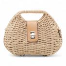 Bolsa Madame Marie Palha Com Fecho