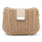 Bolsa Madame Marie Palha Fecho Lapela