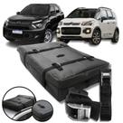 Bolsa Maleiro Teto Vulcanizado Impermeável 175l + Cinta Carga Citroen C3 Aircross