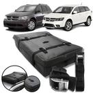 Bolsa Maleiro Teto Vulcanizado Impermeável 175l + Cinta Carga Dodge Journey
