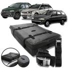 Bolsa Maleiro Teto Vulcanizado Impermeável 175l + Cinta Carga Fiat Palio Weekend