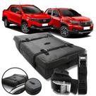 Bolsa Maleiro Teto Vulcanizado Impermeável 175l + Cinta Carga Fiat Strada