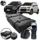 Bolsa Maleiro Teto Vulcanizado Impermeável 175l + Cinta Premium Citroen C3 Aircross