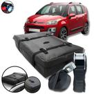Bolsa Maleiro Teto Vulcanizado Impermeável 175l + Cinta Premium Citroen C3 Picasso