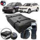 Bolsa Maleiro Teto Vulcanizado Impermeável 175l + Cinta Premium Dodge Journey