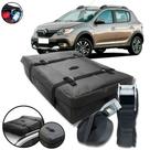 Bolsa Maleiro Teto Vulcanizado Impermeável 175l + Cinta Premium Renault Sandero Stepway