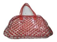Bolsa Malinha De Viagem Ou Praia Transparente Com Bolinha