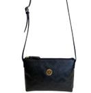 Bolsa manu em couro preto tressê
