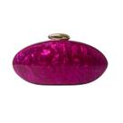 Bolsa marmorizada fucsia em acrílico com alça