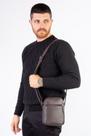 Bolsa masculina shoulder bag de couro Pietro