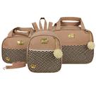 Bolsa maternidade 3 peças chevron nude Bolsa maternidade 3 peças chevron nude
