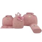 Bolsa maternidade 5 peças estrela rosa