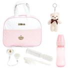 Bolsa Maternidade 6 Itens Bebê Rosa/Branco Feminino